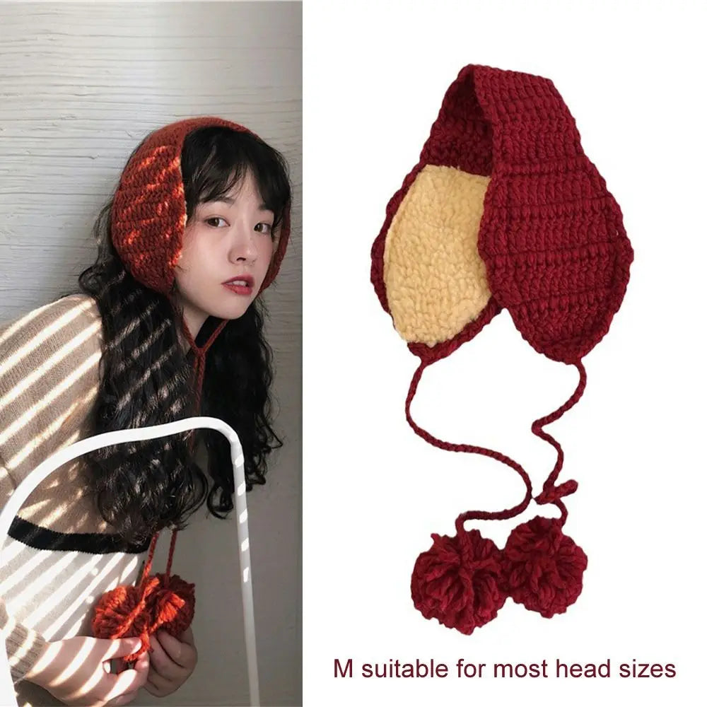 Plush Earmuffs – Handmade Thick Knit Winter Ear Warmers For Women | Soft Cozy Earflap Cover - ZOOMNSTORE