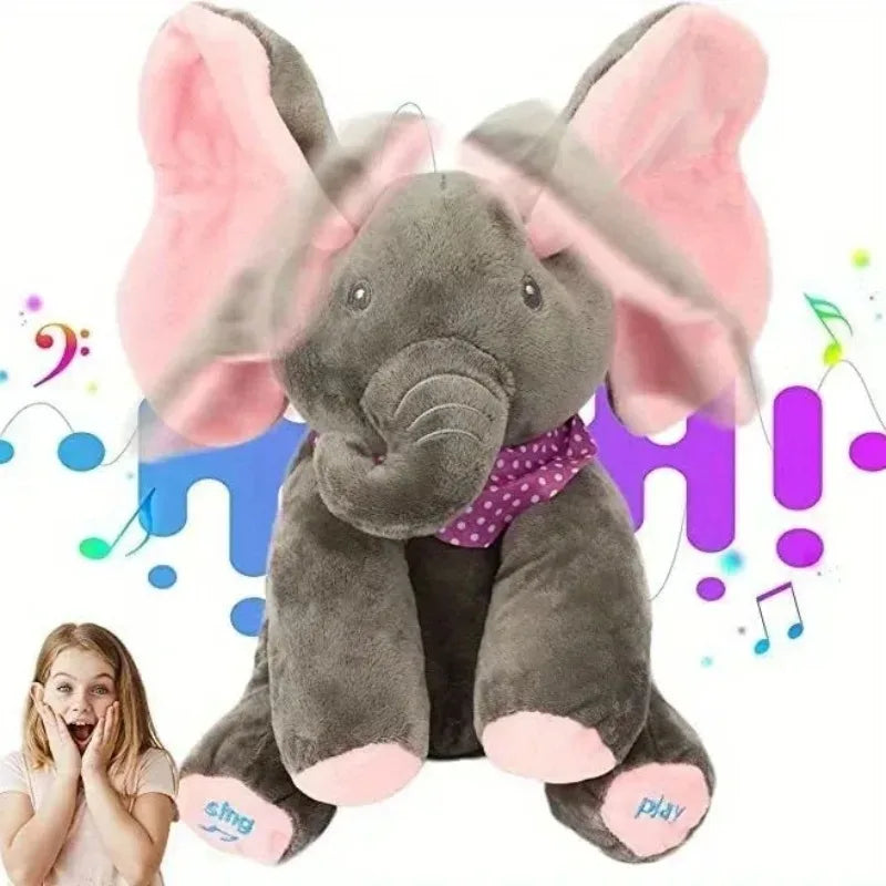 Animated Plush Singing Elephant Toy - Cute Electric Stuffed Animal for Babies - ZOOMNSTORE