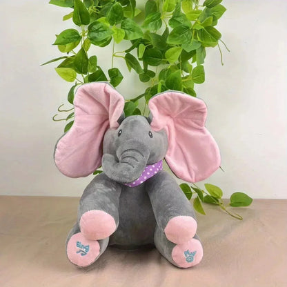 Animated Plush Singing Elephant Toy - Cute Electric Stuffed Animal for Babies - ZOOMNSTORE