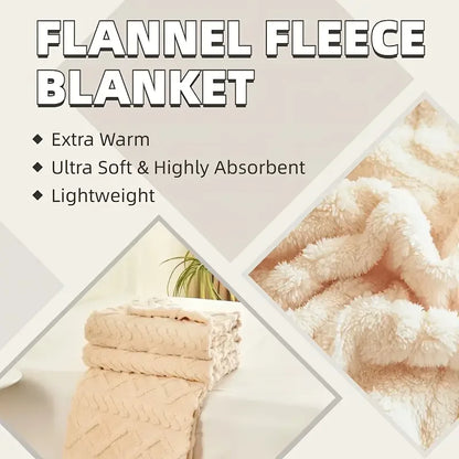 Ultra-Soft 3D Plush Fleece Blanket - Cozy Warmth Flannel Throw - ZOOMNSTORE