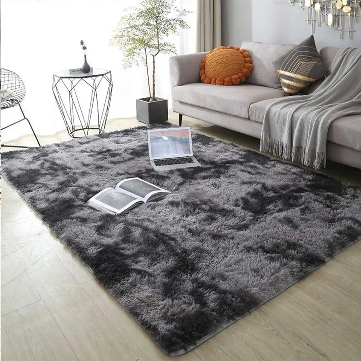 Plush Area Rug - Soft Non-Slip Mat for Living Room and Childrens Room Decor - ZOOMNSTORE