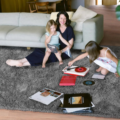 Plush Living Room Rug - Ultra-Soft Fluffy Floor Mat | Custom Size Rectangle Carpet - ZOOMNSTORE