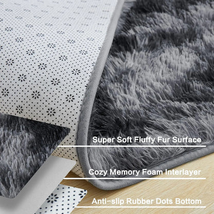 Plush Living Room Rug - Ultra-Soft Fluffy Floor Mat | Custom Size Rectangle Carpet - ZOOMNSTORE