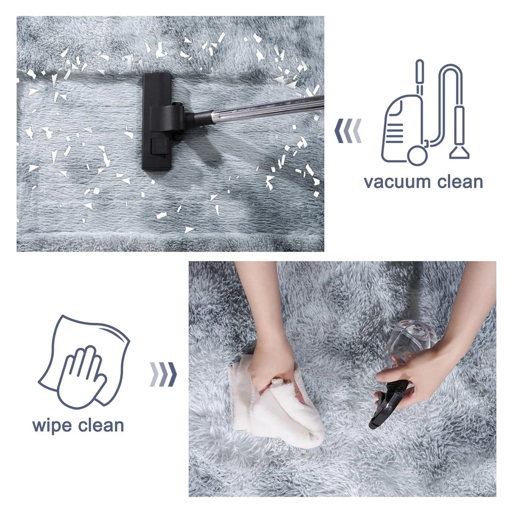 Plush Living Room Rug - Ultra-Soft Fluffy Floor Mat | Custom Size Rectangle Carpet - ZOOMNSTORE