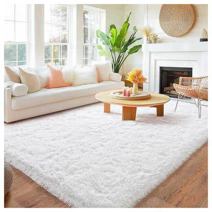 Plush Living Room Rug - Ultra-Soft Fluffy Floor Mat | Custom Size Rectangle Carpet - ZOOMNSTORE