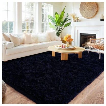 Plush Living Room Rug - Ultra-Soft Fluffy Floor Mat | Custom Size Rectangle Carpet - ZOOMNSTORE