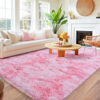 Plush Living Room Rug - Ultra-Soft Fluffy Floor Mat | Custom Size Rectangle Carpet - ZOOMNSTORE