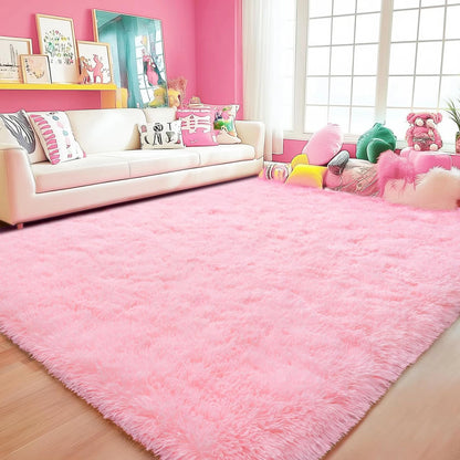 Plush Living Room Rug - Ultra-Soft Fluffy Floor Mat | Custom Size Rectangle Carpet - ZOOMNSTORE
