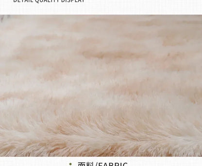 Plush Round Rug – Soft Area Carpet | Fluffy White Rug for Living Room - ZOOMNSTORE