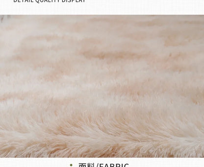 Plush Round Rug - Soft Fluffy White Carpet | Living Room & Bedroom Decor - ZOOMNSTORE