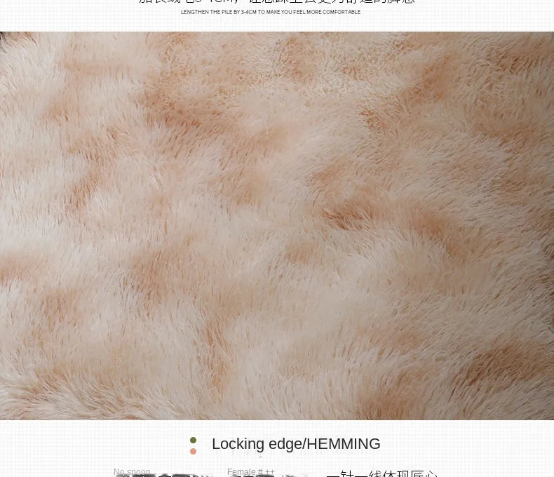 Plush Round Rug - Soft Fluffy White Carpet | Living Room & Bedroom Decor - ZOOMNSTORE