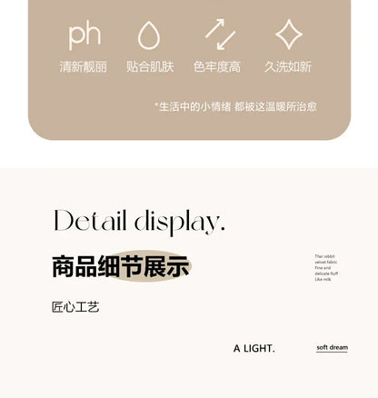 Artificial Rabbit Plush Blanket - Soft Coral Fleece Throw for Bed  Sofa - ZOOMNSTORE