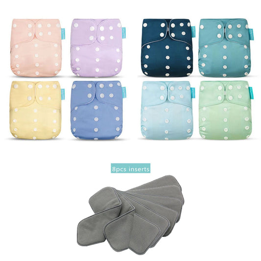 Pocket Baby Diaper Set – Adjustable Waterproof Reusable Nappies with Bamboo Charcoal Insert - ZOOMNSTORE