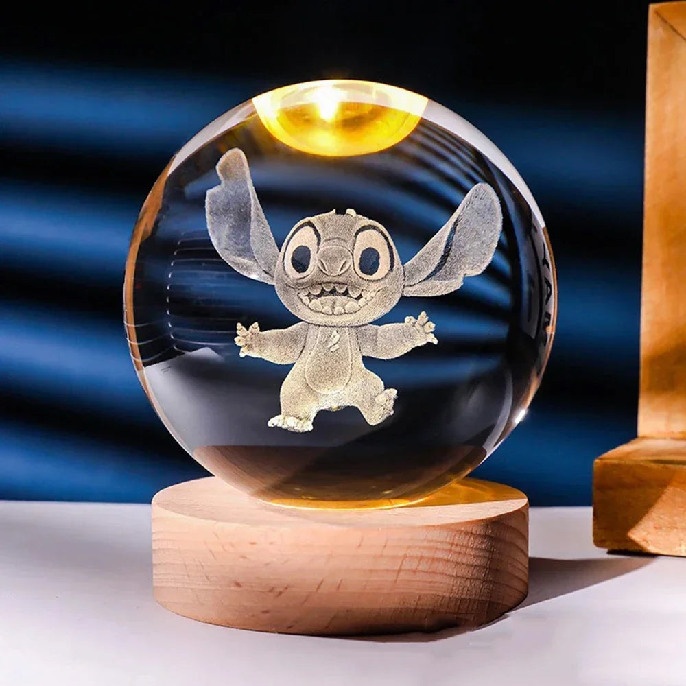 Pokemon Crystal Ball Lamp – 3D Pikachu, Gengar & Mewtwo Night Light Figure - ZOOMNSTORE