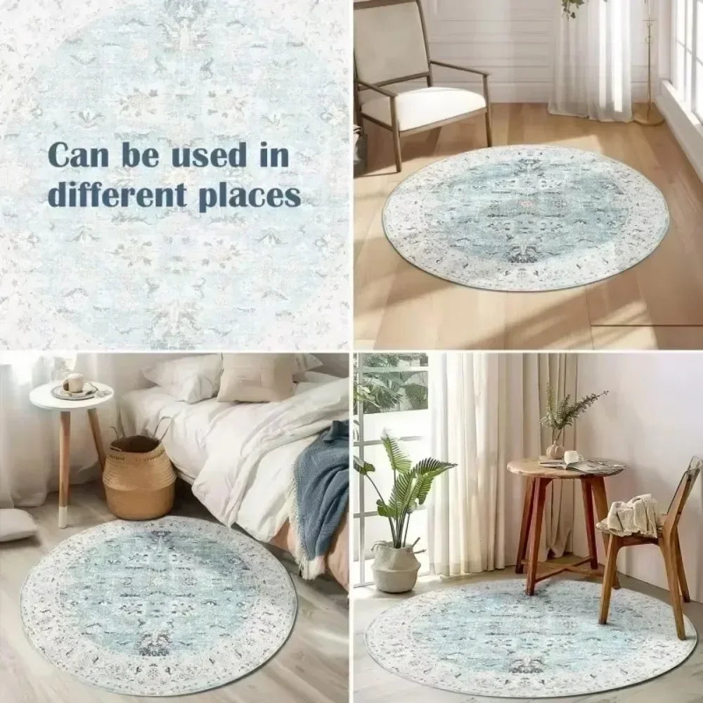 Pokemon Sylveon Round Rug - Elegant Floor Mat for Living Room and Gaming Chair Decor - ZOOMNSTORE