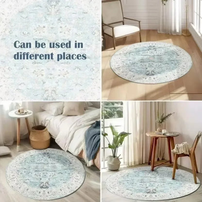 Pokemon Sylveon Round Rug - Elegant Floor Mat for Living Room and Gaming Chair Decor - ZOOMNSTORE