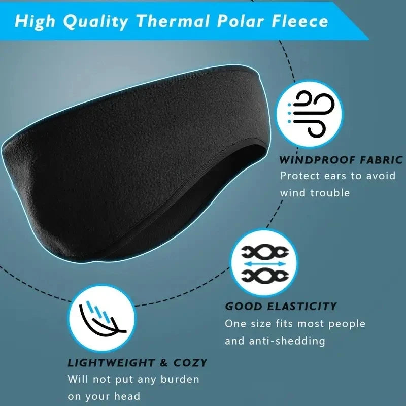 Polar Fleece Ear Warmer - Unisex Winter Headband for Running & Skiing Outdoor Sports - ZOOMNSTORE