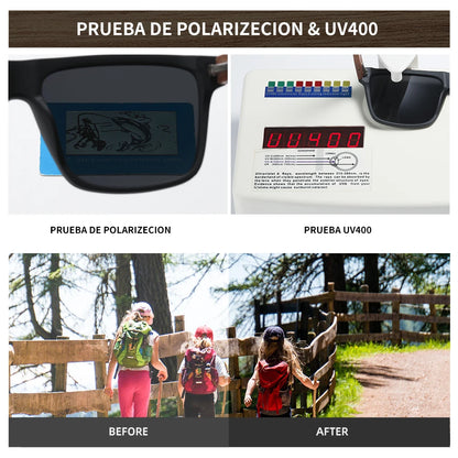 Polarized Bamboo Sunglasses – Men’s Black Wooden Shades with UV400 Lenses - ZOOMNSTORE