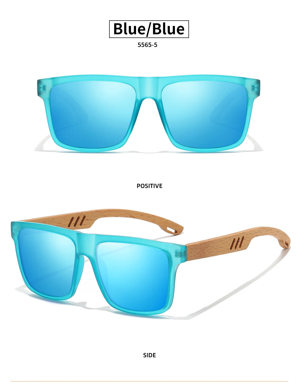 Polarized Bamboo Sunglasses – Men’s Black Wooden Shades with UV400 Lenses - ZOOMNSTORE