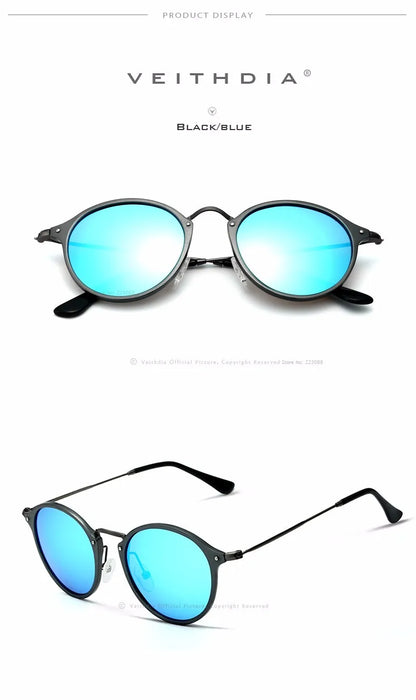 Polarized Men Sunglasses – Round UV400 Polarized Lenses With Mirror Coating - ZOOMNSTORE