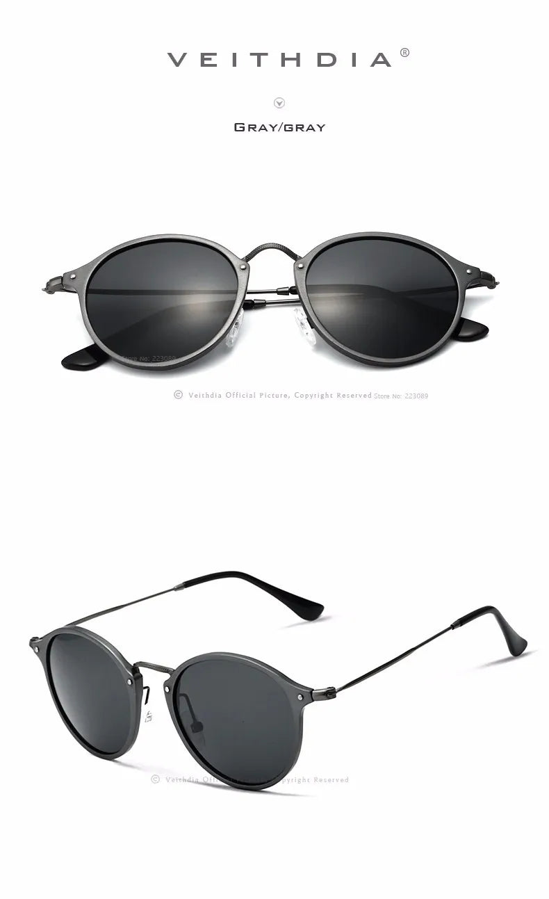 Polarized Men Sunglasses – Round UV400 Polarized Lenses With Mirror Coating - ZOOMNSTORE
