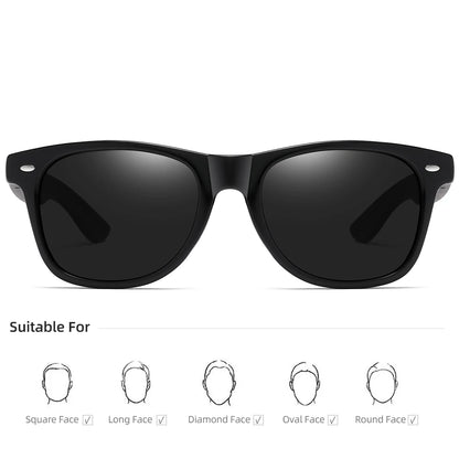 Polarized Men's Sunglasses - Wooden Bamboo Oval Frame UV400 Lenses Outdoor Sports Eyewear - ZOOMNSTORE