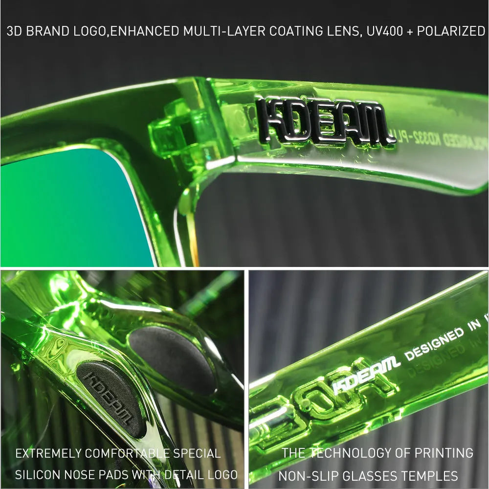 Polarized Photochromic Sunglasses - Men's Square Oversized UV400 Fashion Shades - ZOOMNSTORE