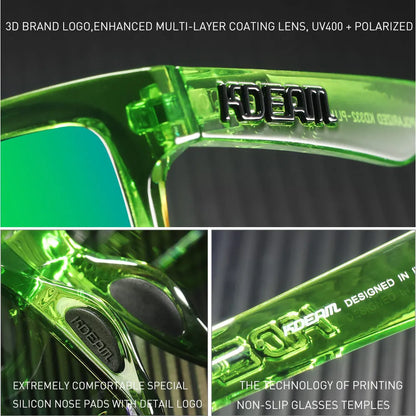 Polarized Photochromic Sunglasses - Men's Square Oversized UV400 Fashion Shades - ZOOMNSTORE