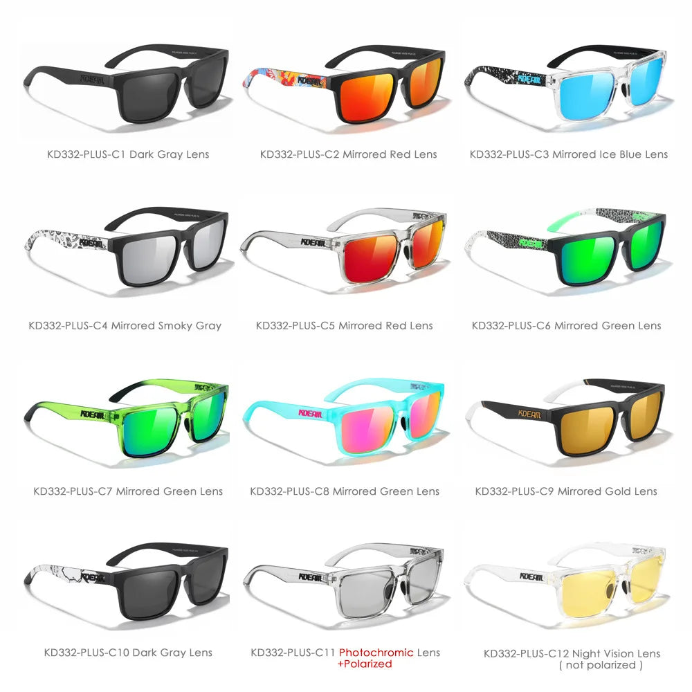 Polarized Photochromic Sunglasses - Men's Square Oversized UV400 Fashion Shades - ZOOMNSTORE
