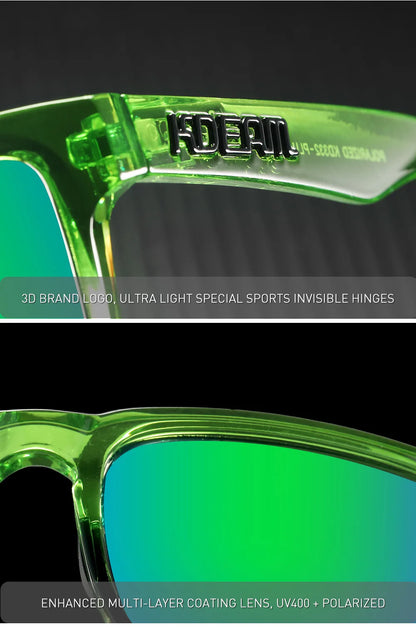 Polarized Photochromic Sunglasses - Men's Square Oversized UV400 Fashion Shades - ZOOMNSTORE