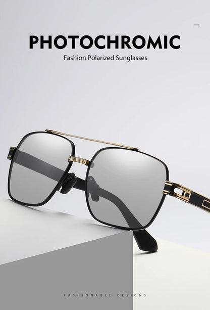 Polarized Photochromic Sunglasses – UV400 Protection Unisex Driving Glasses with Chameleon Lens - ZOOMNSTORE