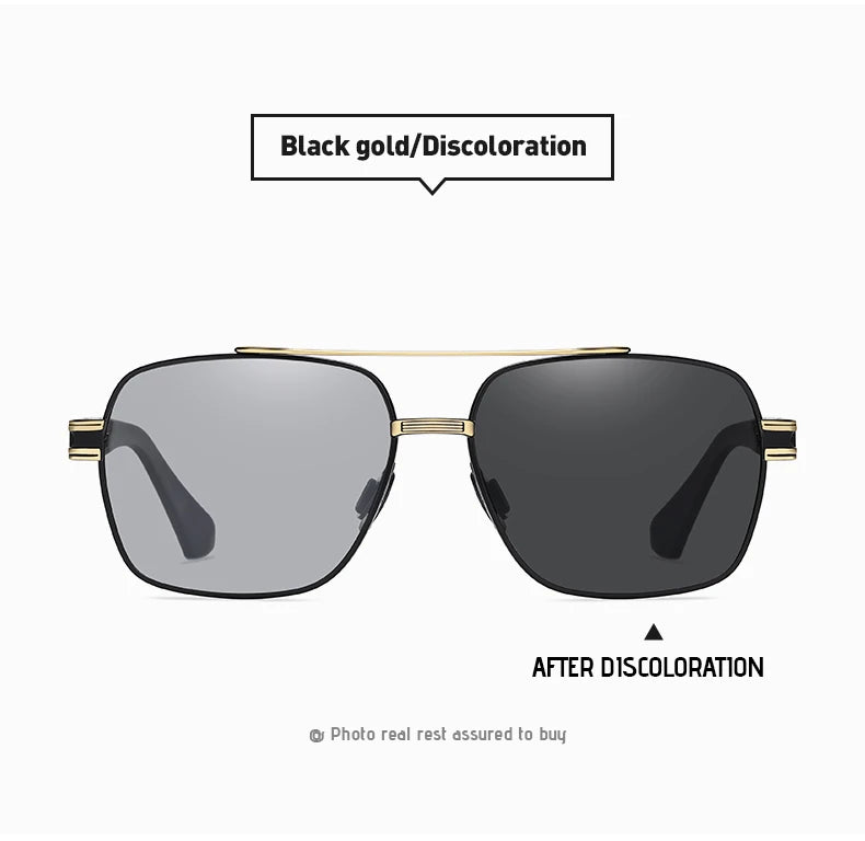 Polarized Photochromic Sunglasses – UV400 Protection Unisex Driving Glasses with Chameleon Lens - ZOOMNSTORE