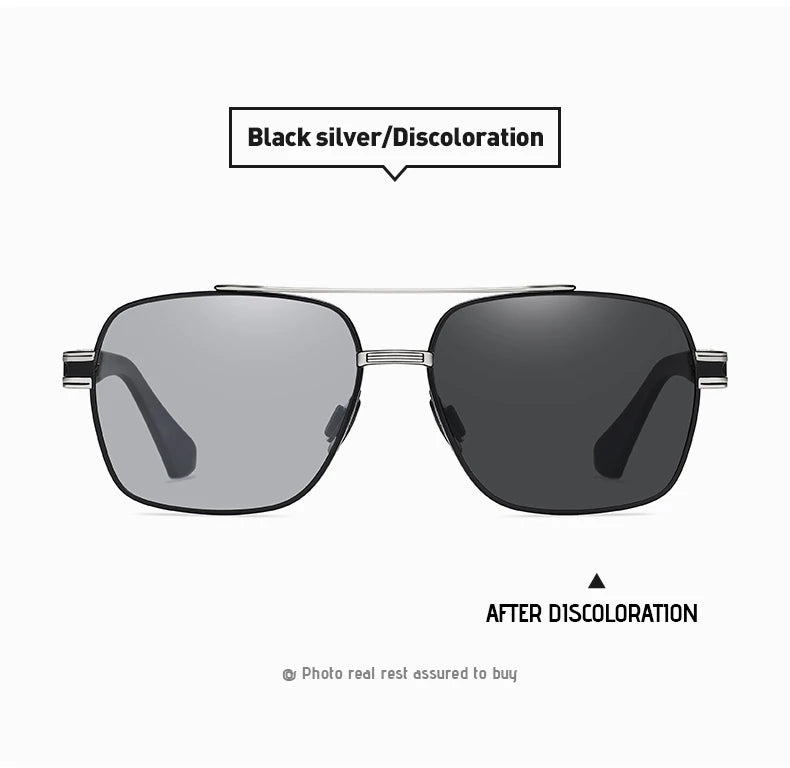 Polarized Photochromic Sunglasses – UV400 Protection Unisex Driving Glasses with Chameleon Lens - ZOOMNSTORE