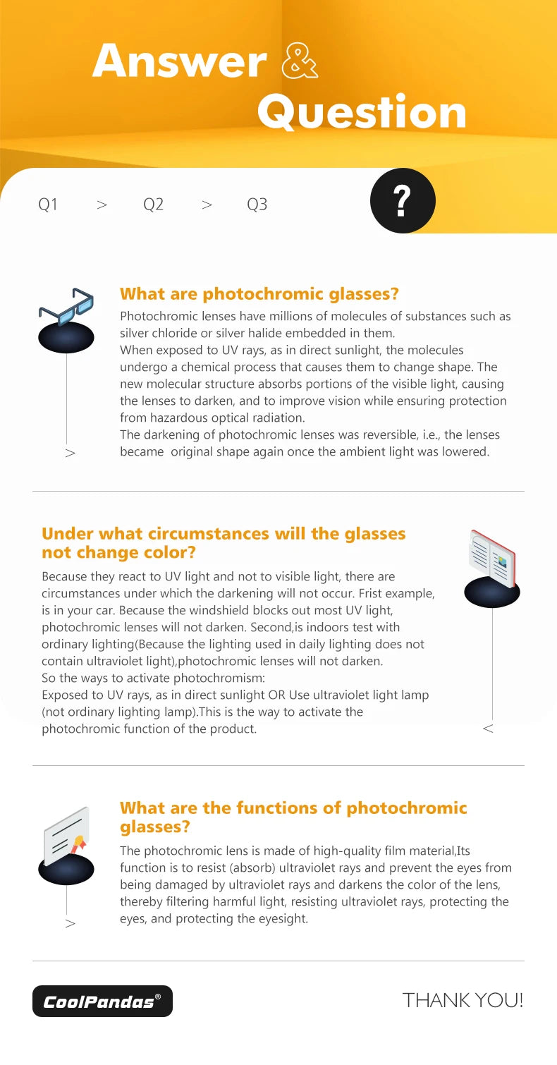 Polarized Photochromic Sunglasses – UV400 Protection Unisex Driving Glasses with Chameleon Lens - ZOOMNSTORE