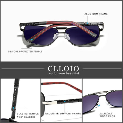 Polarized Pilot Sunglasses - Men's Driving Glasses with Aluminum Frame, UV400 Protection - ZOOMNSTORE