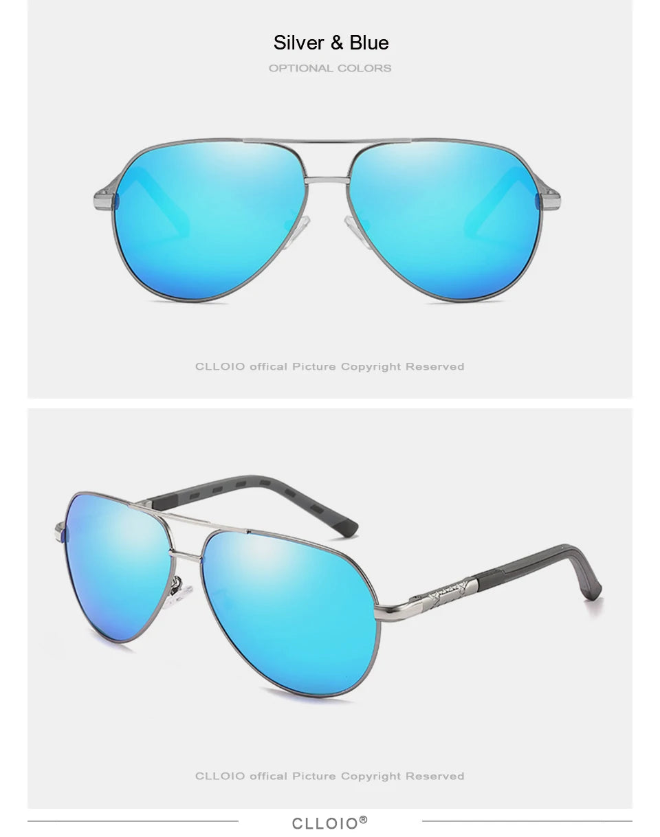 Polarized Pilot Sunglasses - Men's Driving Glasses with Aluminum Frame, UV400 Protection - ZOOMNSTORE