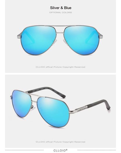 Polarized Pilot Sunglasses - Men's Driving Glasses with Aluminum Frame, UV400 Protection - ZOOMNSTORE