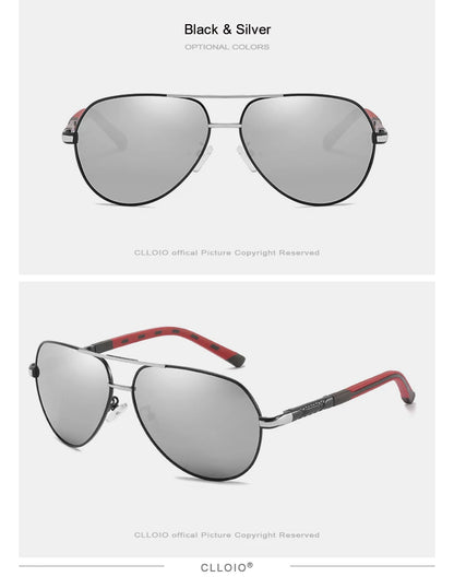 Polarized Pilot Sunglasses - Men's Driving Glasses with Aluminum Frame, UV400 Protection - ZOOMNSTORE