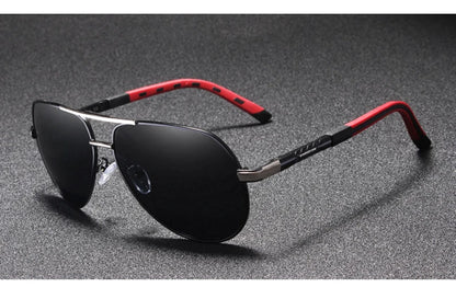 Polarized Pilot Sunglasses - Men's Driving Glasses with Aluminum Frame, UV400 Protection - ZOOMNSTORE
