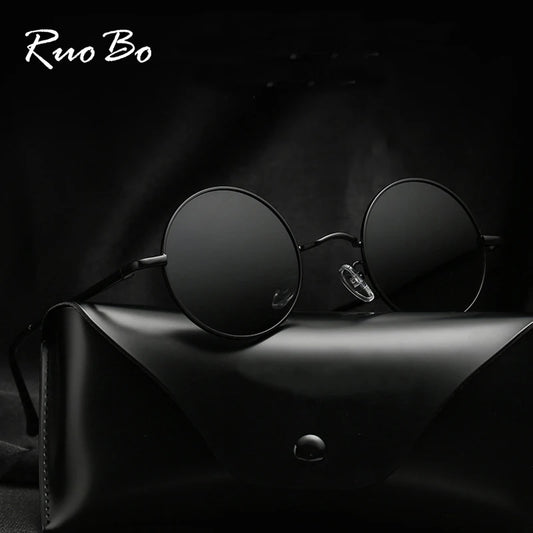 Polarized Round Sunglasses - Retro Metal Frame UV400 Protection Glasses for Driving & Fishing - ZOOMNSTORE