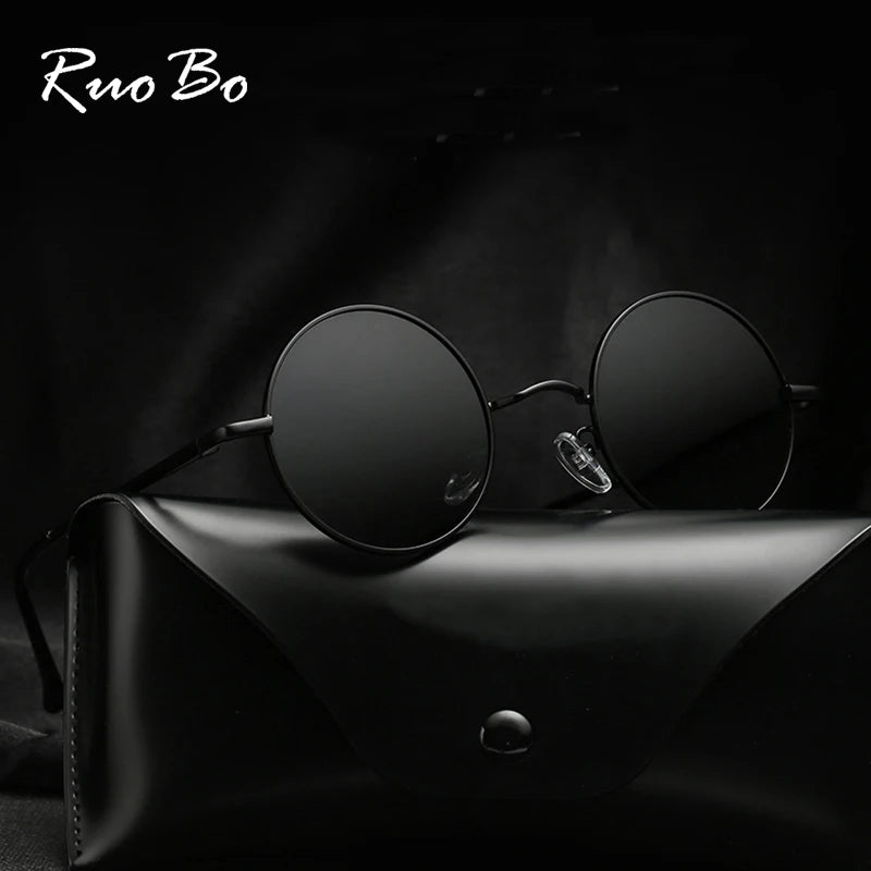 Polarized Round Sunglasses - Retro Metal Frame UV400 Protection Glasses for Driving & Fishing - ZOOMNSTORE