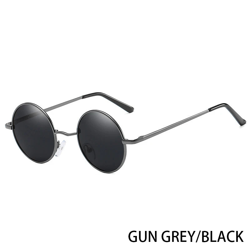 Polarized Round Sunglasses - Retro Metal Frame UV400 Protection Glasses for Driving & Fishing - ZOOMNSTORE