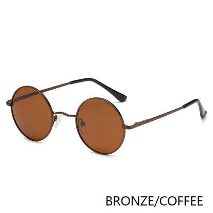 Polarized Round Sunglasses - Retro Metal Frame UV400 Protection Glasses for Driving & Fishing - ZOOMNSTORE