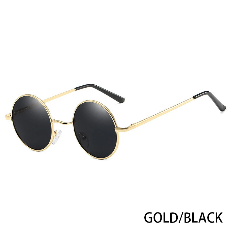 Polarized Round Sunglasses - Retro Metal Frame UV400 Protection Glasses for Driving & Fishing - ZOOMNSTORE