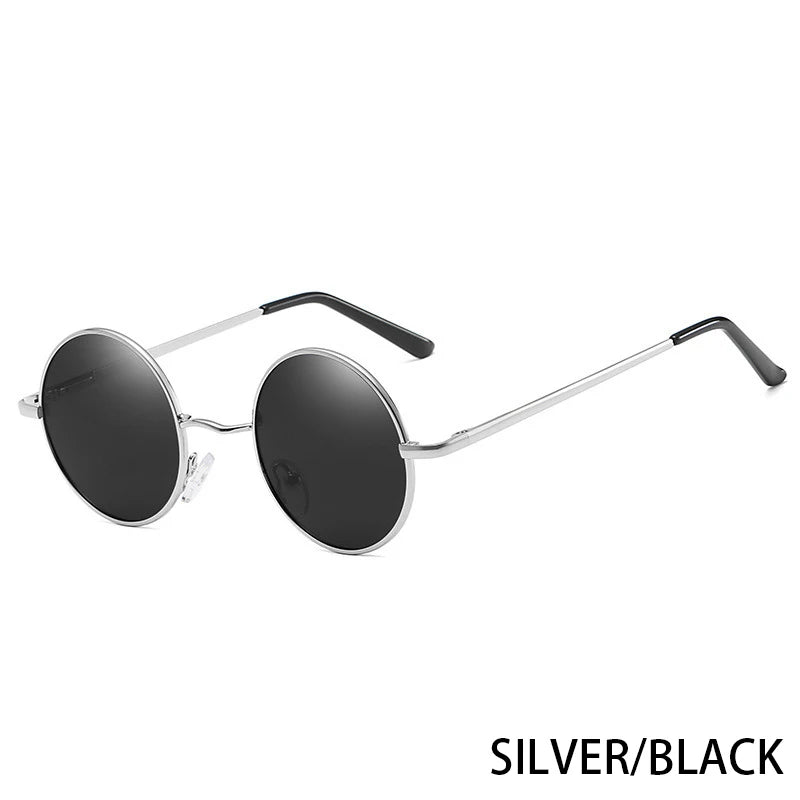 Polarized Round Sunglasses - Retro Metal Frame UV400 Protection Glasses for Driving & Fishing - ZOOMNSTORE