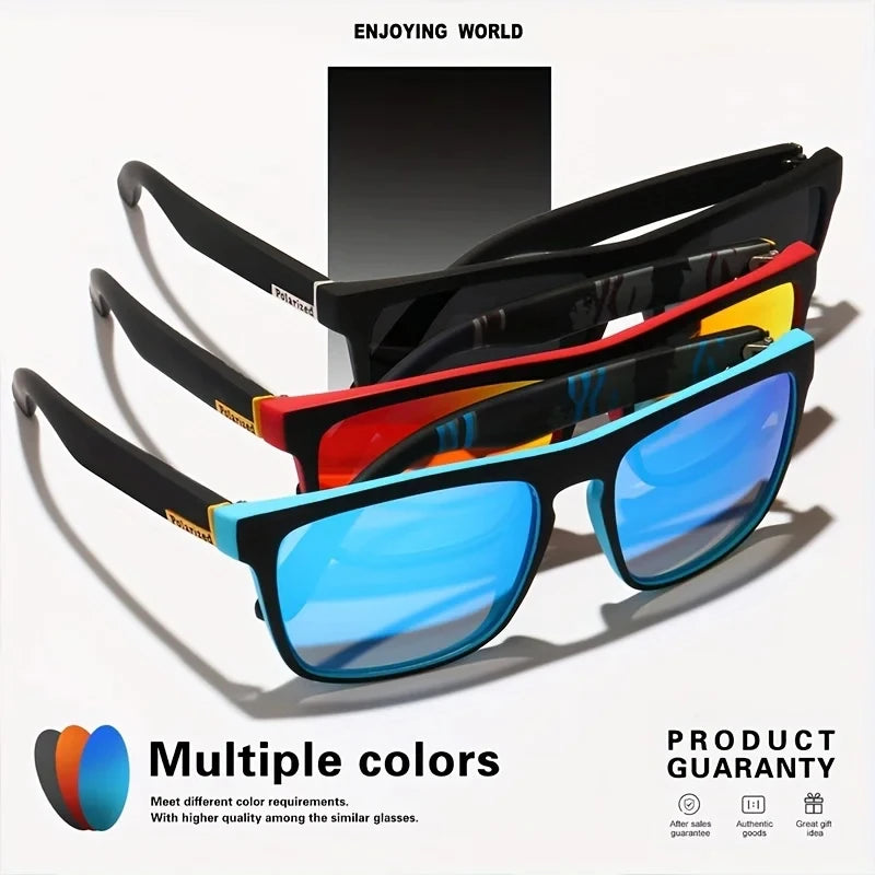 Polarized Square Sunglasses - 3PCS Fashion Glasses for Men  Women Outdoor Sports  Travel - ZOOMNSTORE