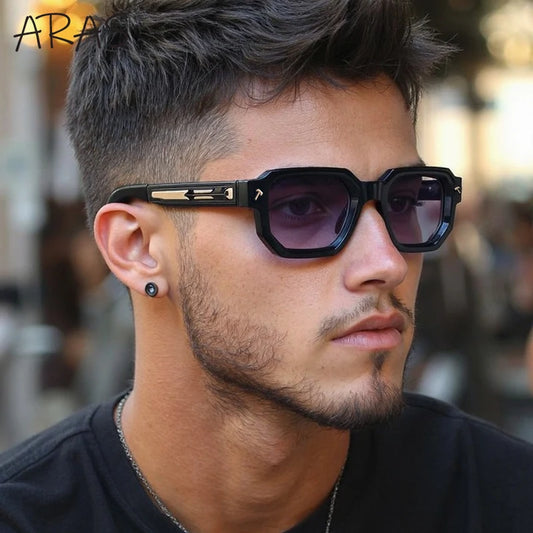 Polarized Square Sunglasses - Mens Luxury Vintage UV400 Driving Shades - ZOOMNSTORE