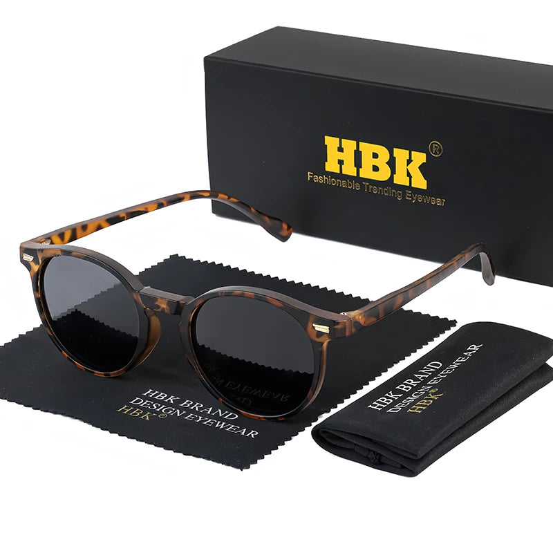 Polarized Sunglasses Men - HBK Oval TR90 Frame Fashion Sun Glasses UV400 Protection - ZOOMNSTORE