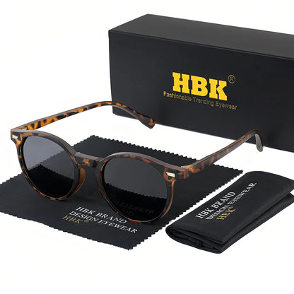 Polarized Sunglasses Men - HBK Oval TR90 Frame Fashion Sun Glasses UV400 Protection - ZOOMNSTORE
