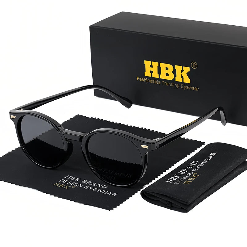 Polarized Sunglasses Men - HBK Oval TR90 Frame Fashion Sun Glasses UV400 Protection - ZOOMNSTORE